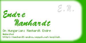 endre manhardt business card